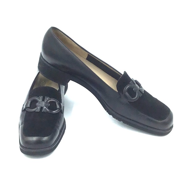 Salvatore Ferragamo Shoes - Salvatore Ferragamo Black Loafer Mules Size 8.5